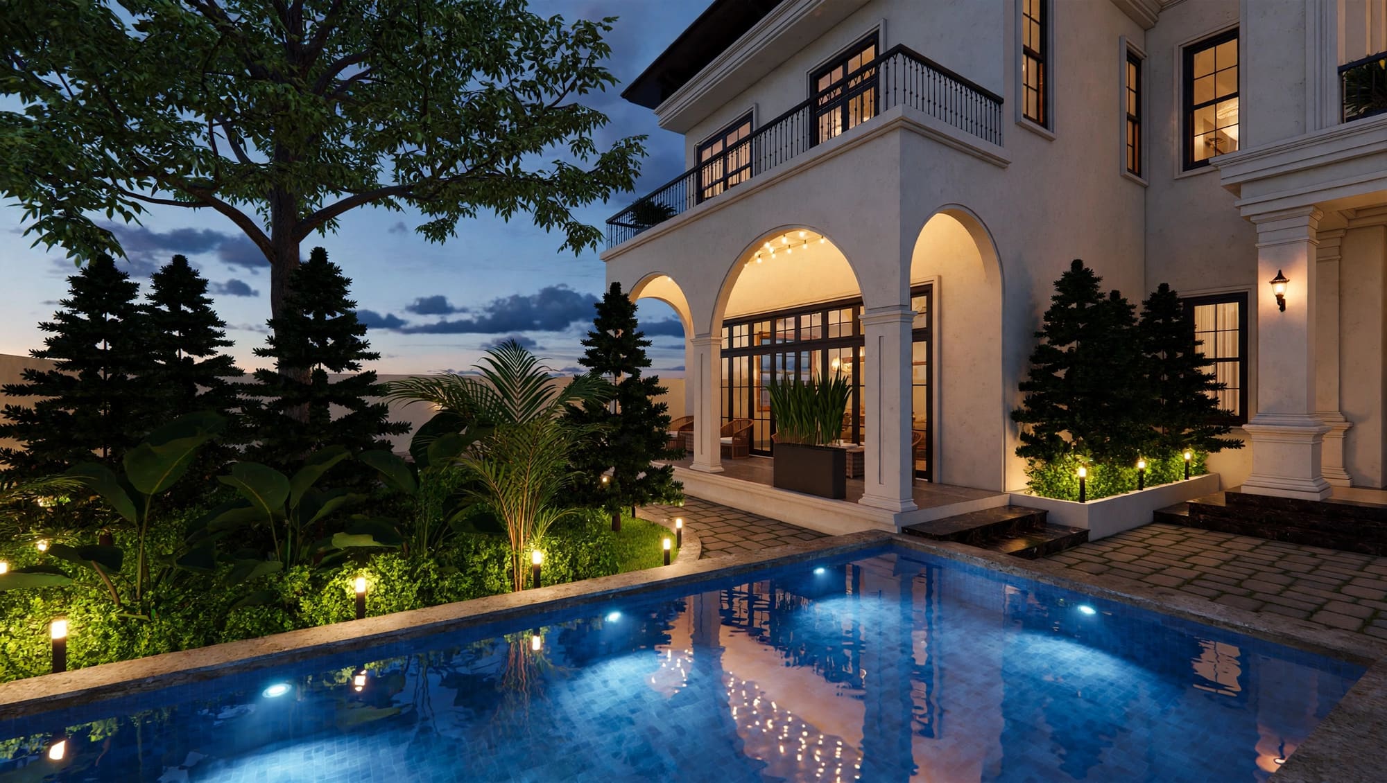 Anam Mediterranean Villa Vĩnh Yên — Tuyệt Tác Biệt Thự Đẳng Cấp Từ GreenAnt Architecture (Kiến trúc) tại Vĩnh Yên — ảnh công trình 12/14