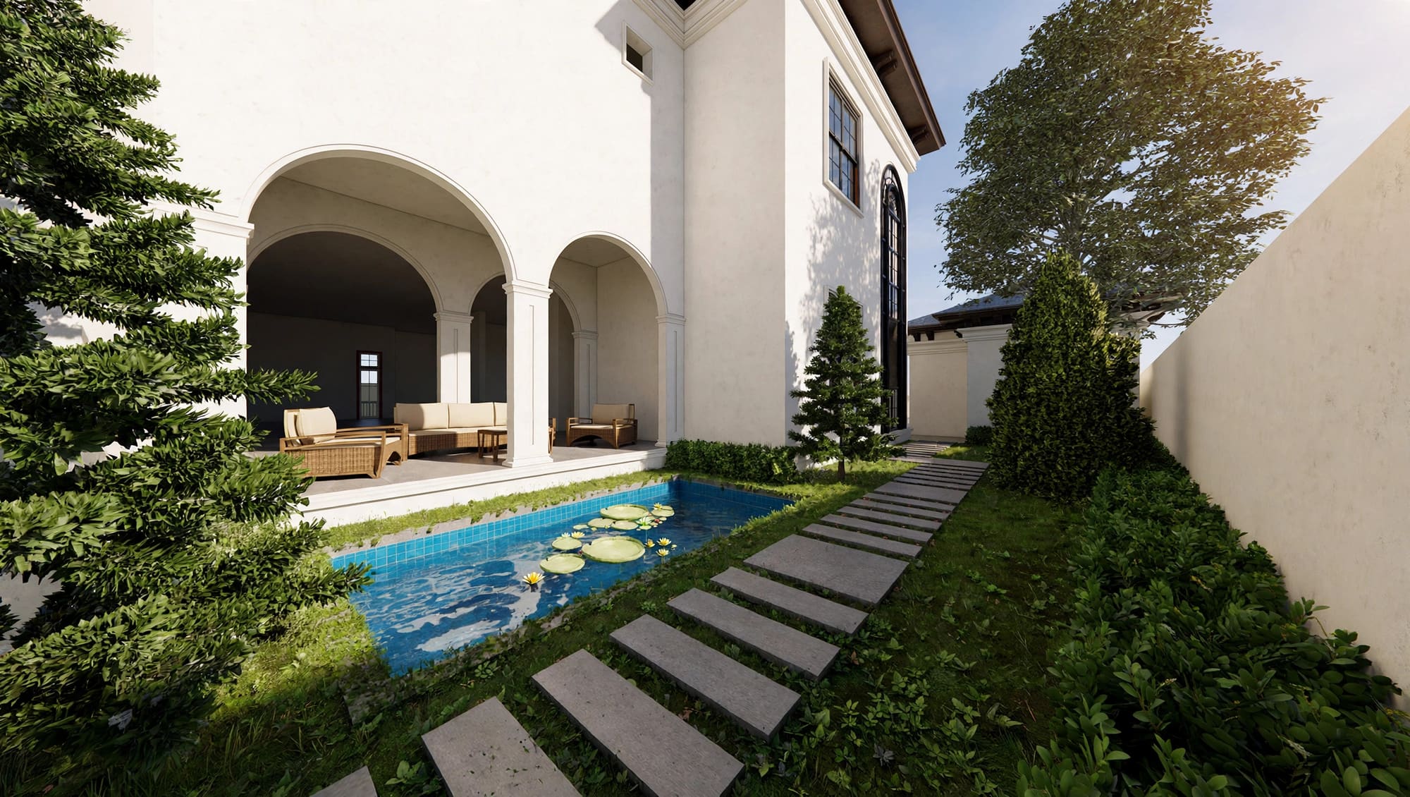 Anam Mediterranean Villa Vĩnh Yên — Tuyệt Tác Biệt Thự Đẳng Cấp Từ GreenAnt Architecture (Kiến trúc) tại Vĩnh Yên — ảnh công trình 7/14