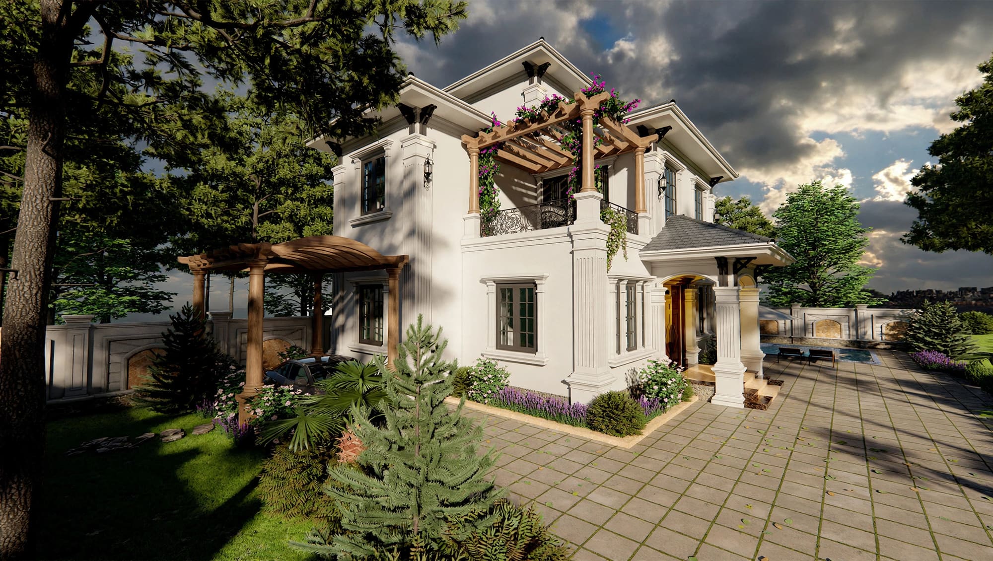 Atuan Neo Classic Villa — Kiệt Tác Kiến Trúc Tân Cổ Điển & Phong thủy sinh khí tại Nam Định (Kiến trúc) tại Nam Định — ảnh công trình 7/11