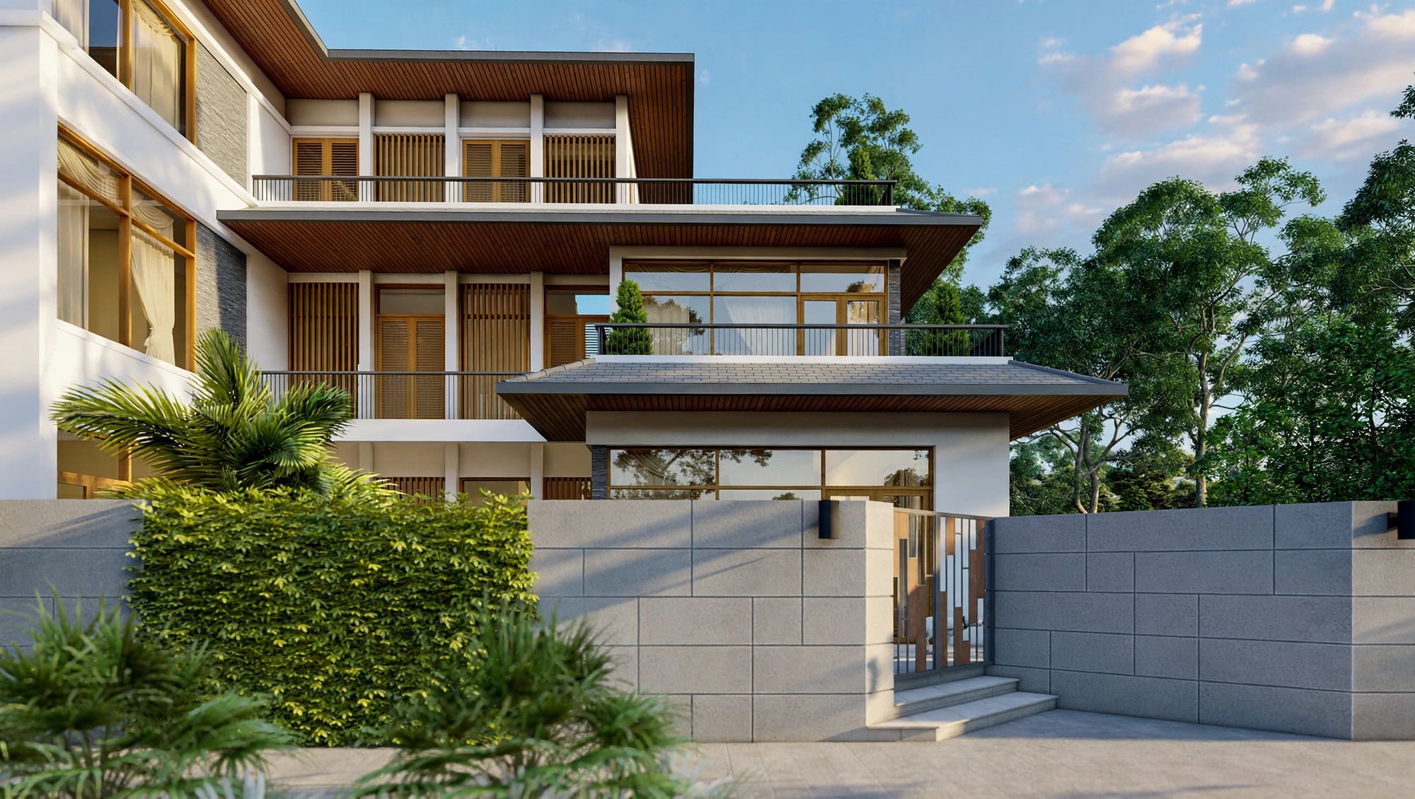 DHOUSE — BIỆT THỰ HIỆN ĐẠI & THI CÔNG NỘI THẤT CAO CẤP (Kiến trúc) tại Điện Biên — ảnh công trình 3/7