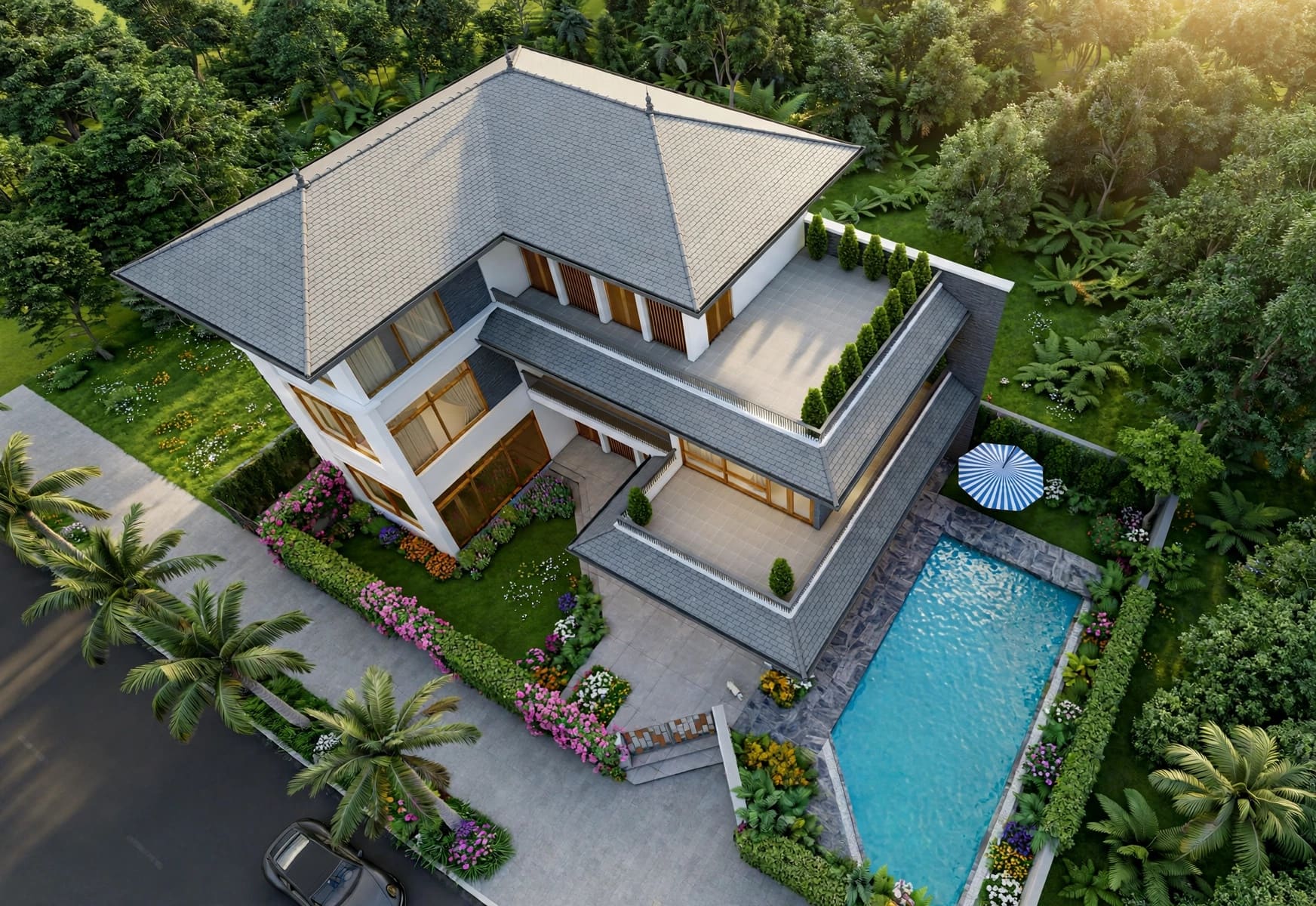 DHOUSE — BIỆT THỰ HIỆN ĐẠI & THI CÔNG NỘI THẤT CAO CẤP (Kiến trúc) tại Điện Biên — ảnh công trình 6/7