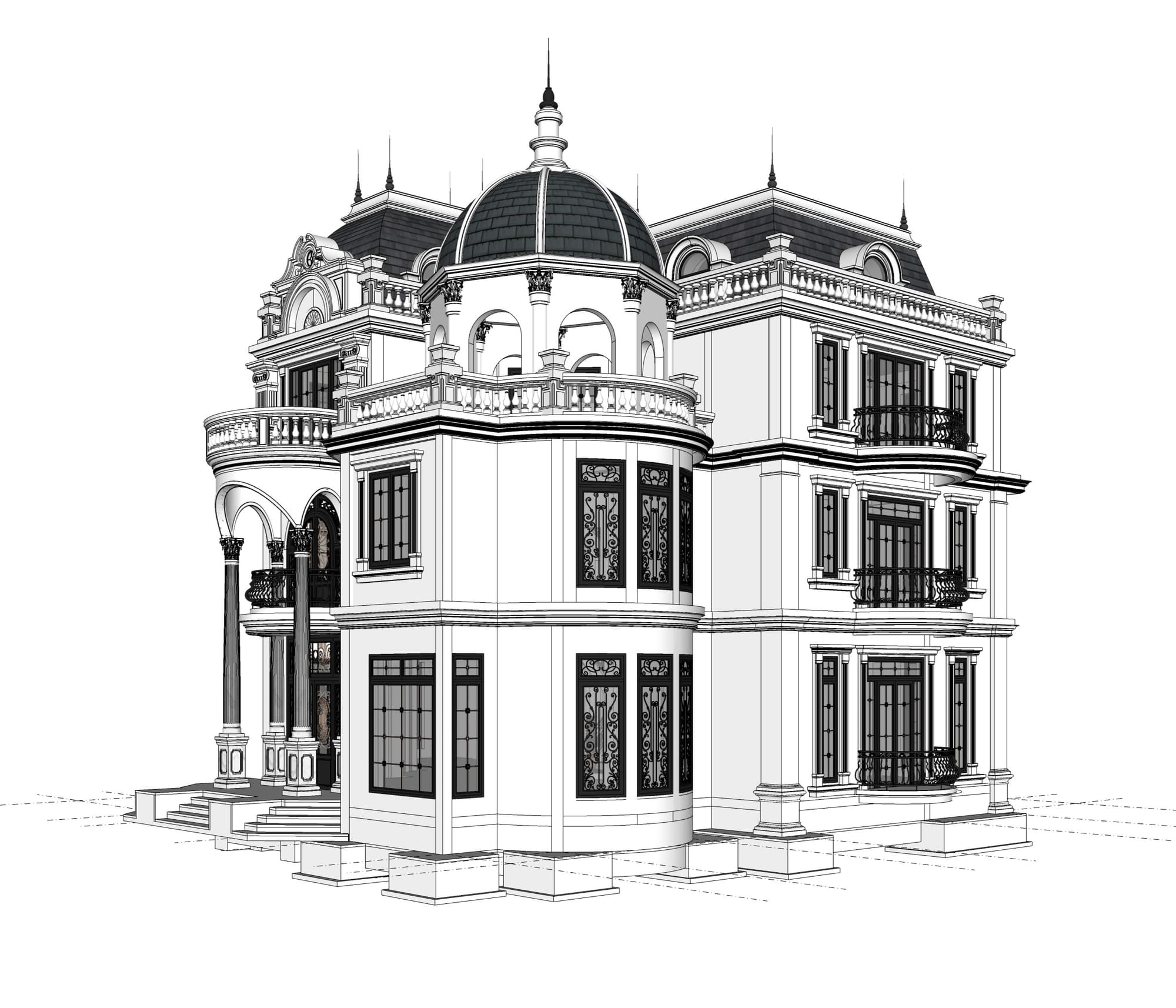 ABANG NEO CLASSIC VILLA — TUYỆT TÁC BIỆT THỰ CÔNG NGHỆ & PHONG THỦY SINH KHÍ | GreenAnt Architecture (Kiến trúc) tại Hải Dương — ảnh công trình 4/11